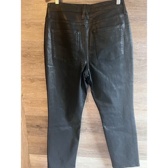Good American GOOD CLASSIC Slim Straight Jeans GC046T Sz 14/32 Inseam 28" Black - Picture 8 of 9
